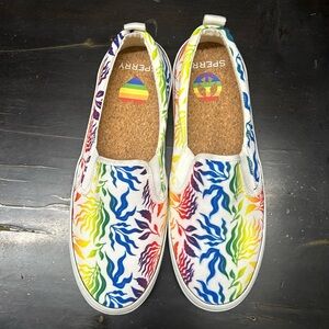 SPERRY Pride Peace Rainbow Top Siders Unisex Boat Shoes Limited Edition.